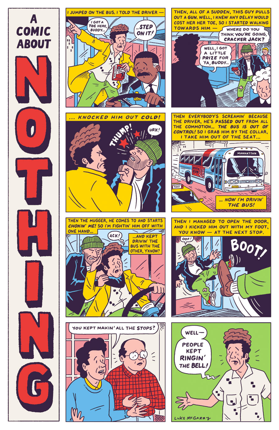 “A Comic About Nothing” Seinfeld Print